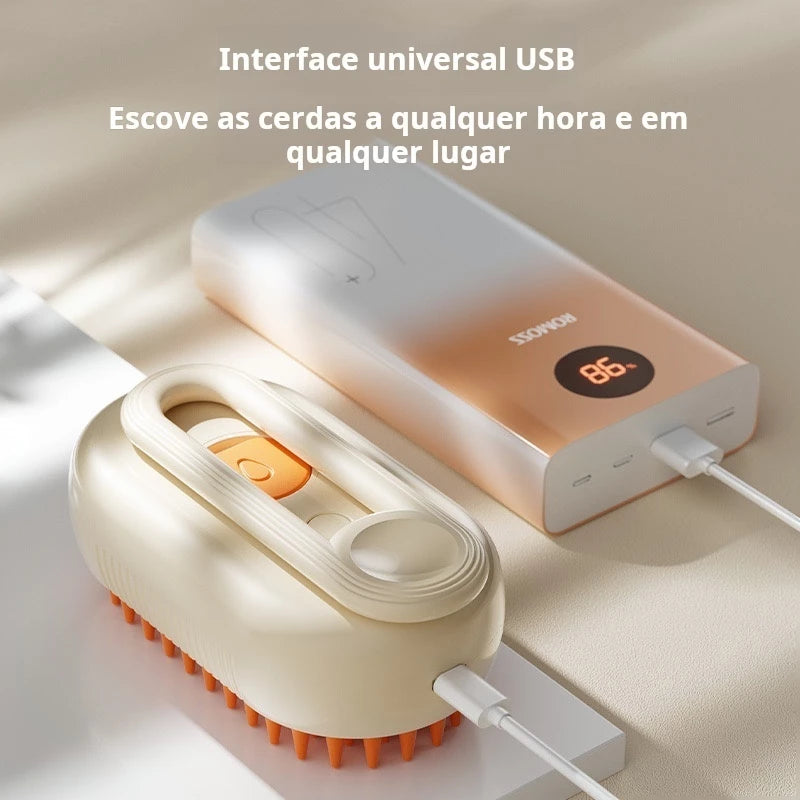 Cepillo Vapor Mascotas Pelaje Brillante